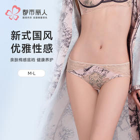 都市丽人三角内裤蕾丝+色丁蕾丝网布配套内裤YPH1C5