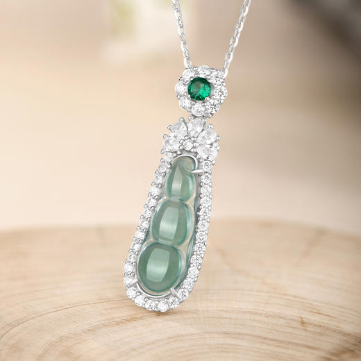 【颈间温婉 气质出众 清新别致】金六福吉祥  翡翠吊坠系列 商品图3