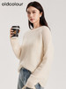 oldcolour春新款白色软糯温柔气质百搭宽松套头针织衫女Q110509A1 商品缩略图0
