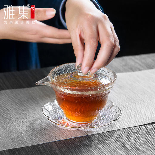 雅集茶具锤纹盖碗180ml（冰丝） 商品图1