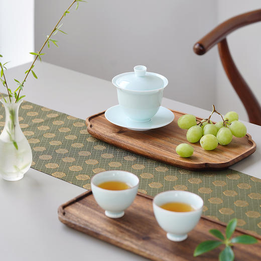 雅集茶具茶盘胡桃木茶托盘（苏窗-长方款） 商品图1