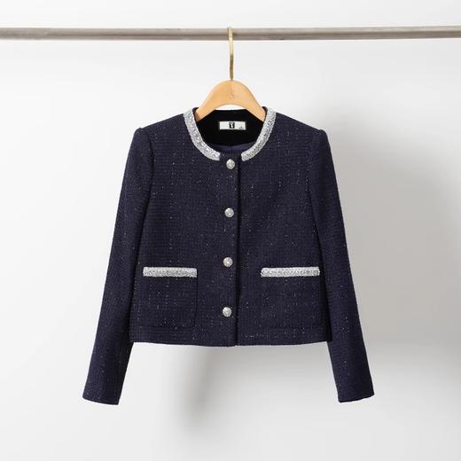 IWY/藏青色小香风外套背心裙两件套冬季新款职业装高级感职业套装 WCQ031 商品图1