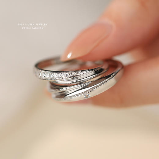 【无尽爱】S925银莫比乌斯情侣戒指【YXS-YK0139】 商品图3