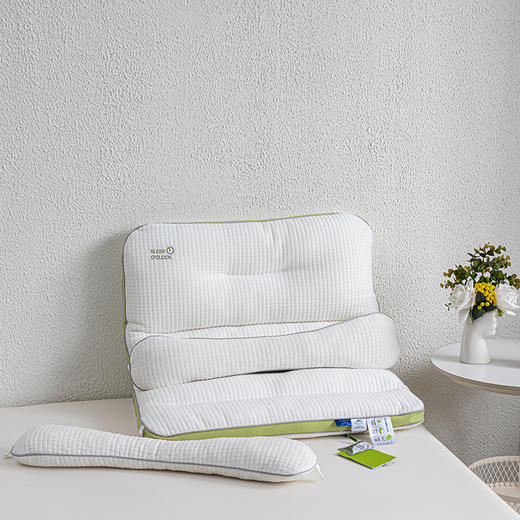 夹芯颈牵引二合一枕  羽丝棉+乳胶颗粒可调节高度柔软支撑护颈枕 商品图3