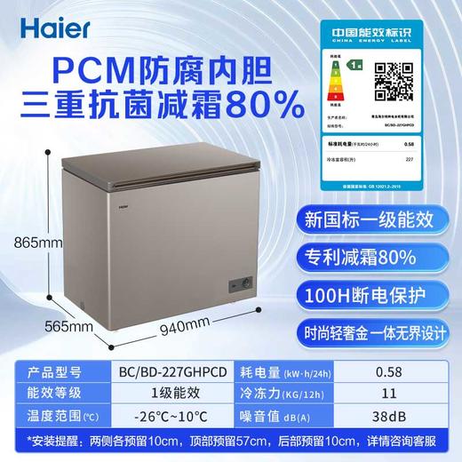 海尔（Haier）227升冰柜_BC/BD-227GHPCD 商品图0