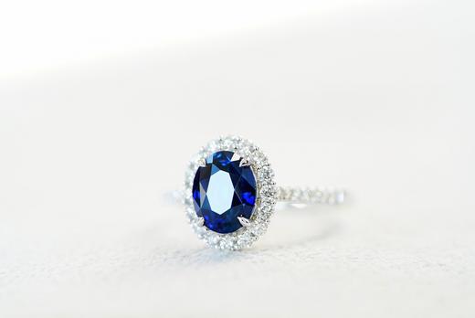 1.71ct刻面蓝宝石戒指 商品图1