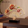 【样品清仓特惠4折，仅2件，无货退款】罗比罗丹富贵吉祥扇形摆件创意珐琅彩玄关家居饰品乔迁礼物摆件（富贵吉祥）A 商品缩略图0