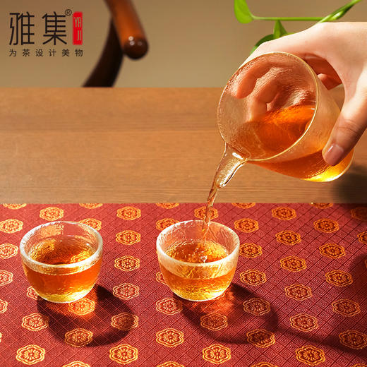 雅集组合锤纹冰点公道杯180ml套装（带双耳茶隔） 商品图7