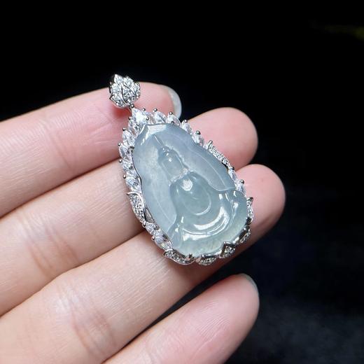 S925翡翠悟道吊坠约41*21mm赠链 商品图0