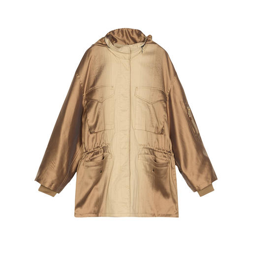 谜底直筒中长款风衣女士2025春款大口袋腰部可调节外套251ME0090 商品图4