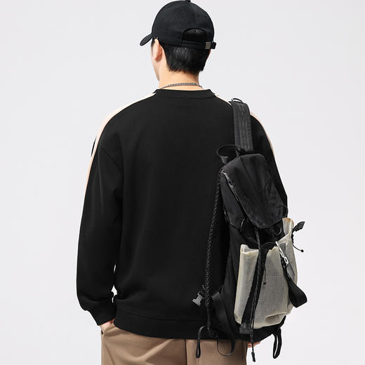 【新款DQ】大依优型大码男装330G重磅圆领卫衣男简约宽松百搭印花上衣胖子潮流男士 商品图6