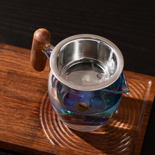 雅集茶具木把公道杯360ml 幻彩云鹤带茶隔 商品图1