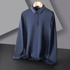 【含桑蚕丝】罗蒙春秋男士商务长袖polo衫男时尚舒适翻领百搭通勤长袖t恤男 商品缩略图5