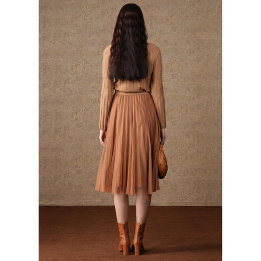 乔万尼半身裙秋冬新款气质百搭a型百褶裙ET4D906 商品图4