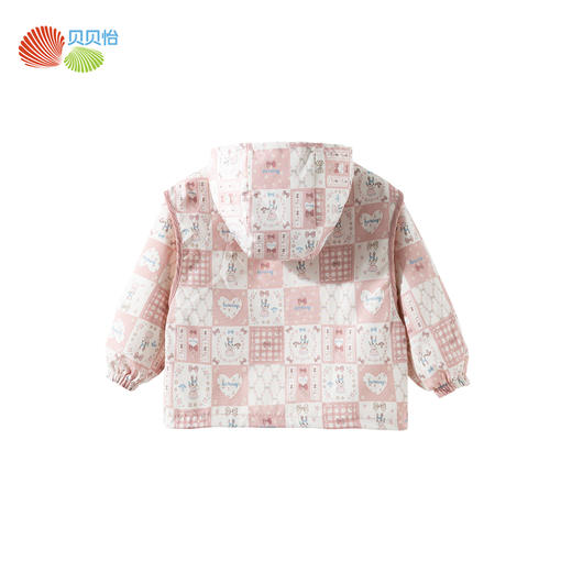 贝贝怡【防泼水防污】女童外套2025春夏薄款户外运动露营连帽夹克女ZB1ES048 商品图6