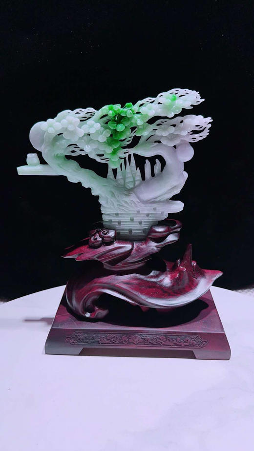 620801翡翠摆件【鹿鸣蝉音】 商品图3