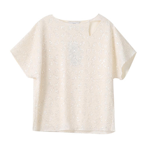 VIMAGE纬漫纪设计感镂空修身显瘦白色T恤小上衣2025春季新款V2302901 商品图6