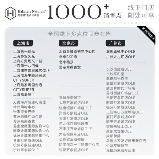 【新鲜市集】荷塔威麦卢卡蜂蜜UMF20+500g新西兰原装进口纯净蜜源结晶蜜manuka 商品图2