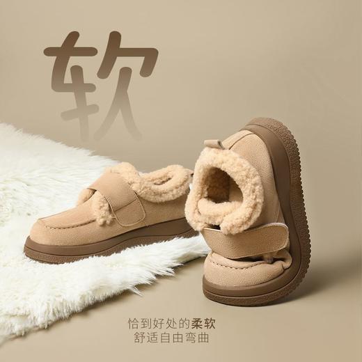 ZHR则则百搭棉鞋加绒保暖勃肯毛绒单鞋2024新款时尚魔术贴女鞋 商品图4