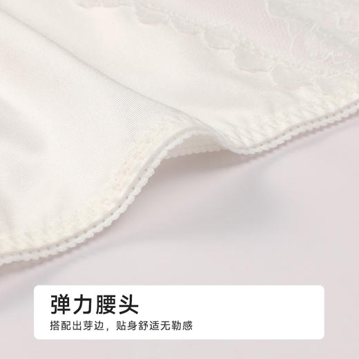 都市丽人蕾丝网布系列蕾丝薄透丝滑平角裤LKH5I7 商品图4
