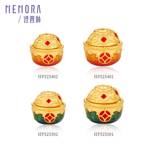国潮聚宝盆转运珠 黄金足金转运珠祝福礼物MEMORA诗普琳HP5253、HP5254 商品图6