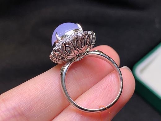 紫罗兰蛋面翡翠戒指 商品图4