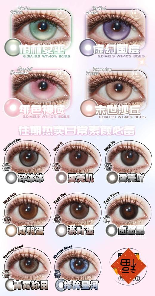 eggunclelens正品半年抛68/副78/2副88/3副,吃光曲奇饼调色呆呆鱼 商品图3