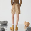 谜底短裤女士2025春季新品通勤风高腰百搭拼接直筒短裤251MK0106 商品缩略图2