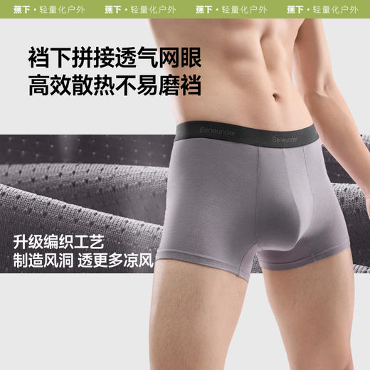 【25年新品】蕉下男士肤感莫代尔内裤（3条装）SF046【拆封不支持退换货】 商品图2