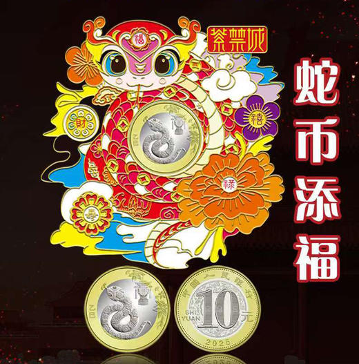 「瑞蛇赐福」蛇钞币冰箱贴 | 紫禁城文创出品，蛇钞+蛇币+冰箱贴创意组合，珍藏界新玩法，福气临门！ 商品图3