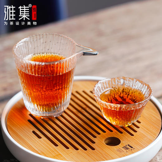 雅集茶具锤纹盖碗150ml / 公道杯150ml（竹节） 商品图1