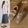 ZHR则则加绒保暖博肯鞋可爱风雪地靴女2024冬季百搭一脚蹬乐福鞋 商品缩略图0
