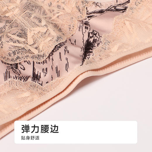 都市丽人三角内裤蕾丝+色丁蕾丝网布配套内裤YPH1C5 商品图7