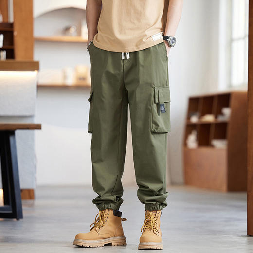 【DQ】大依优型大码男装工装休闲裤男宽松加大码简约百搭束脚长裤男士胖子潮流 商品图11