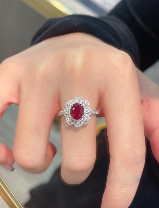 2.03ct刻面红宝石戒指吊坠 商品图2