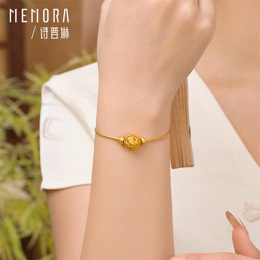 国潮聚宝盆转运珠 黄金足金转运珠祝福礼物MEMORA诗普琳HP5253、HP5254 商品图2