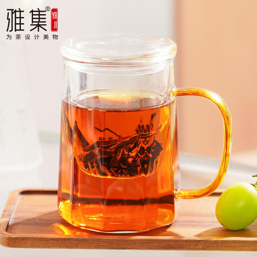 雅集玻璃杯筑茗杯550ml（光面款-琥珀把） 商品图1