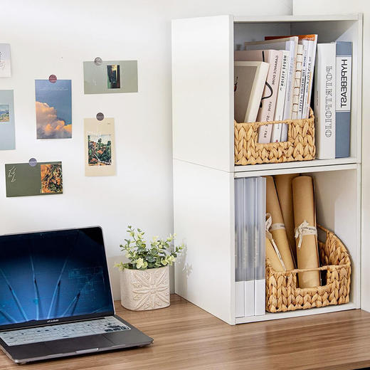 手工编织水葫芦藤编收纳盒 创意草编收纳篮杂物斜边储物盒 商品图2