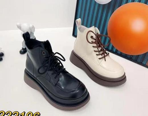 豪行短靴真皮保暖防滑女鞋平底22430196 商品图0