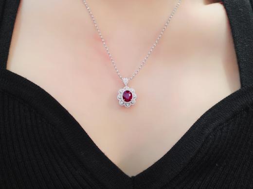 2.03ct刻面红宝石戒指吊坠 商品图3