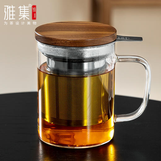 雅集玻璃杯绅士杯400ml（不锈钢木盖款） 商品图12