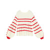谜底娃娃型套头针织衫2025春季新品俏皮可爱条纹毛衫女251MZ0337 商品缩略图4