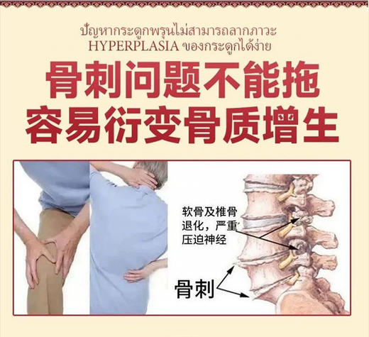 【泰国TH骨刺膏】专为身体各种疼痛而研制!一瓶就能解决99%的疼痛!内含12种珍贵中草药萃取成分!一瓶抵普通膏5瓶药力!快!狠!准!解决疼痛!安全无副作用! 针对骨刺、骨质增生、各关节疼痛一抹见效! 商品图1