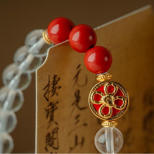 【来自寺庙的礼物】蛇年接好运时来运转·白水晶手串【女款】 商品图3