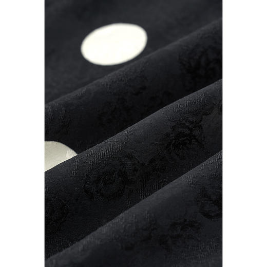 米思阳2026春季新款经典百搭波点赫本小黑裙暗提花奢华品质半身裙5552 商品图3