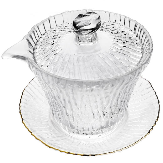 雅集茶具锤纹盖碗150ml / 公道杯150ml（竹节） 商品图0