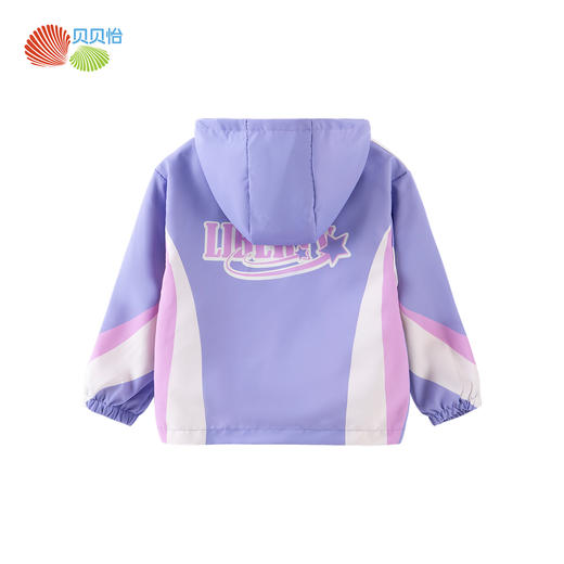 贝贝怡【户外运动】女童外套25春夏新款运动休闲防污防风连帽儿童夹克ZB1ES041 商品图8