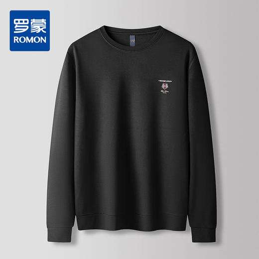 【高周波胸标】罗蒙男士商务卫衣男通勤百搭卫衣舒适男卫衣长袖上衣男 商品图0