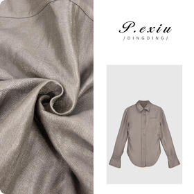 04-3潘依绣丁丁宠粉PanYiXiu/潘依绣人丝-法式设计感时尚简约百搭长袖衬衫 W-61716