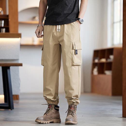 【DQ】大依优型大码男装工装休闲裤男宽松加大码简约百搭束脚长裤男士胖子潮流 商品图5